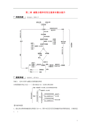 2015-2016學(xué)年高中生物 第二章 減數(shù)分裂和有性生殖章末整合提升學(xué)案 蘇教版必修2