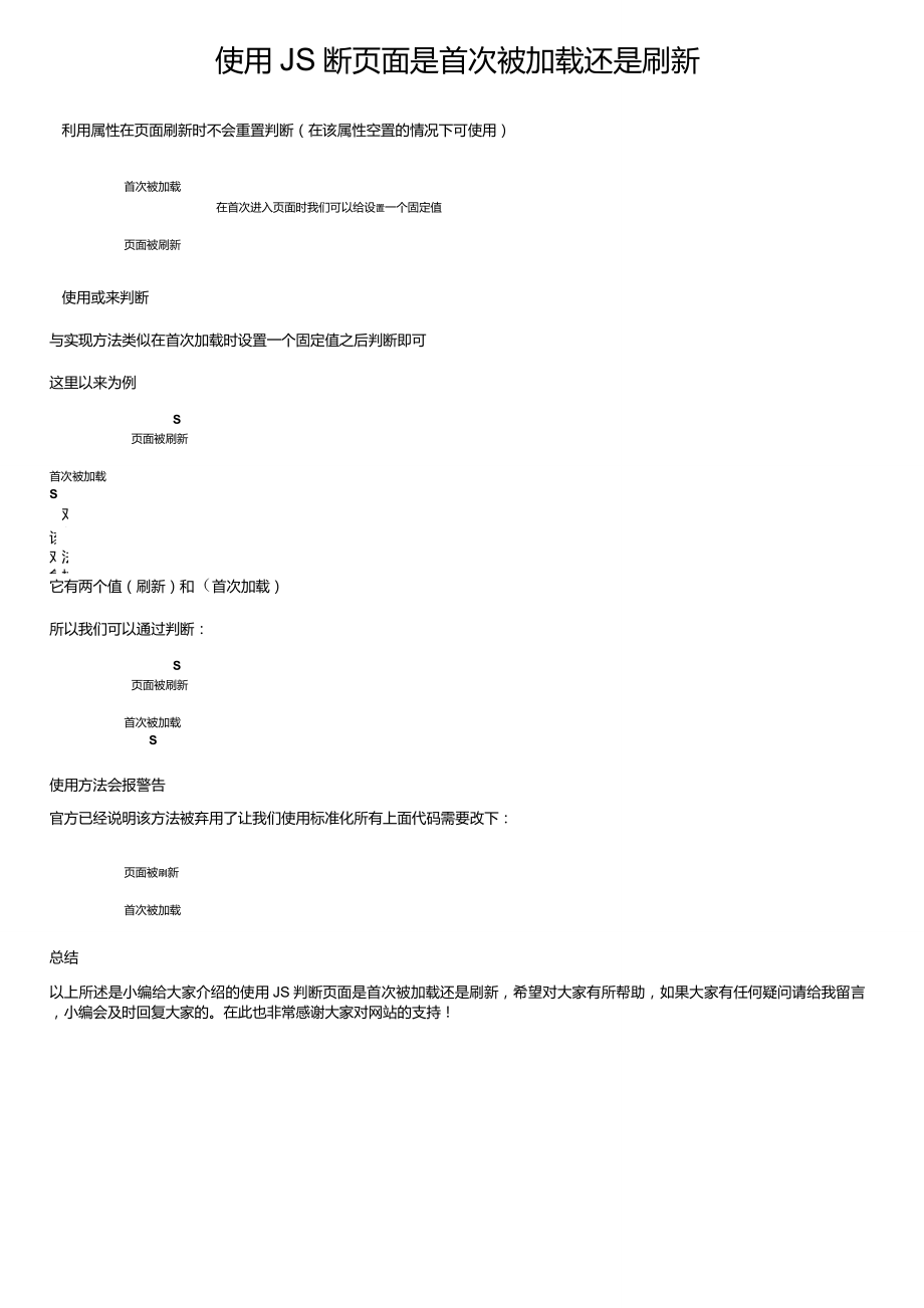 使用JS判断页面是首次被加载还是刷新_第1页