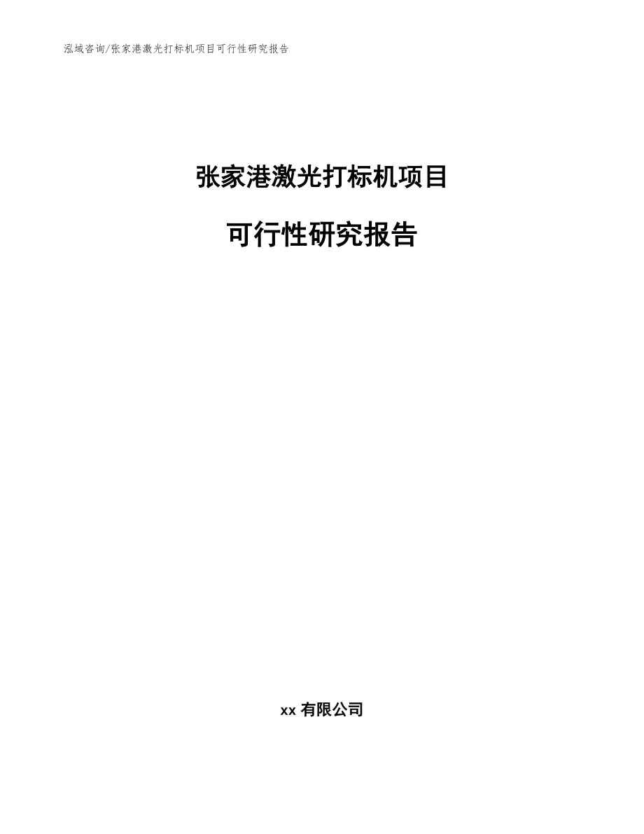 张家港激光打标机项目可行性研究报告【参考模板】_第1页
