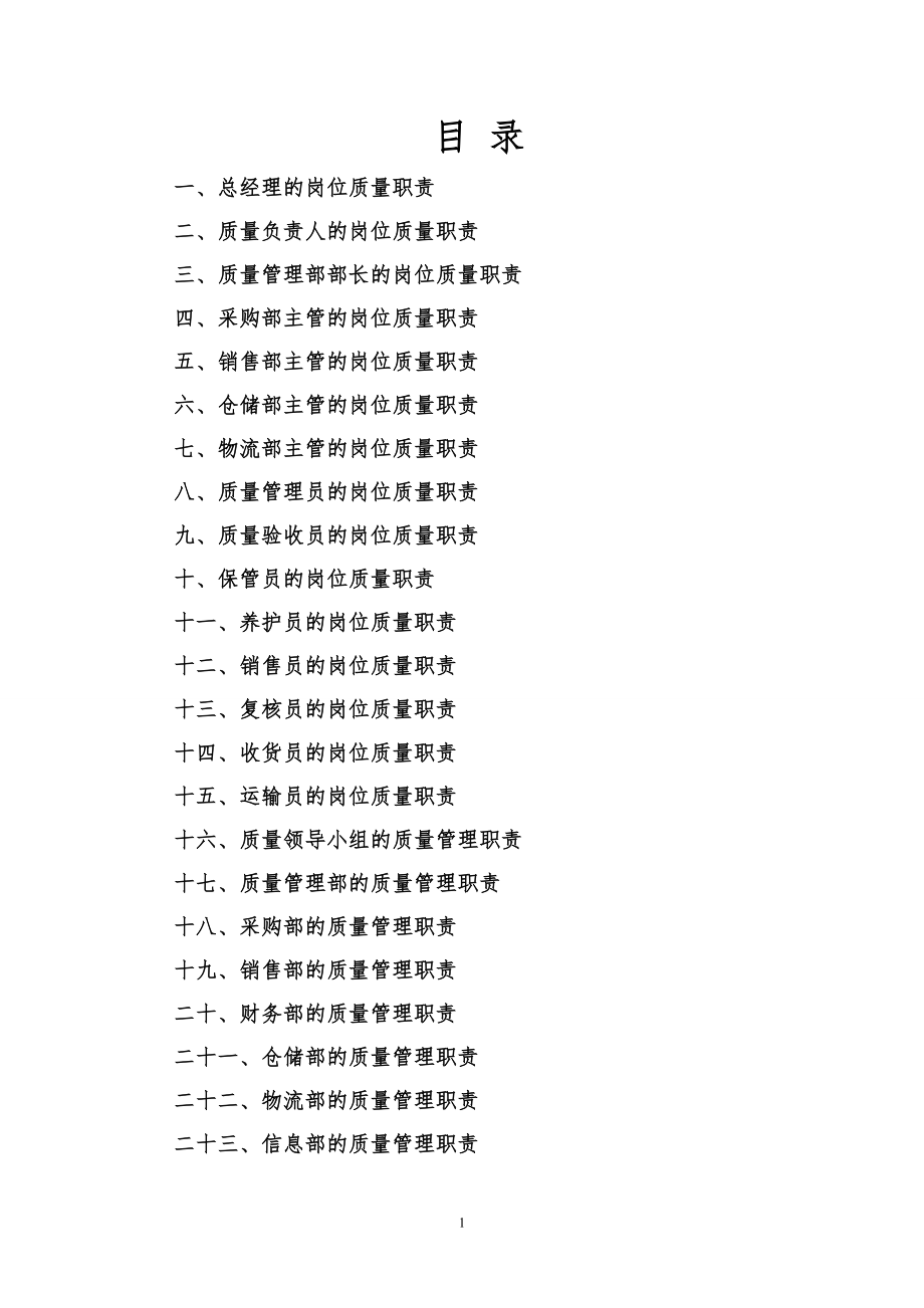 新GSP岗位职责整套分析_第1页