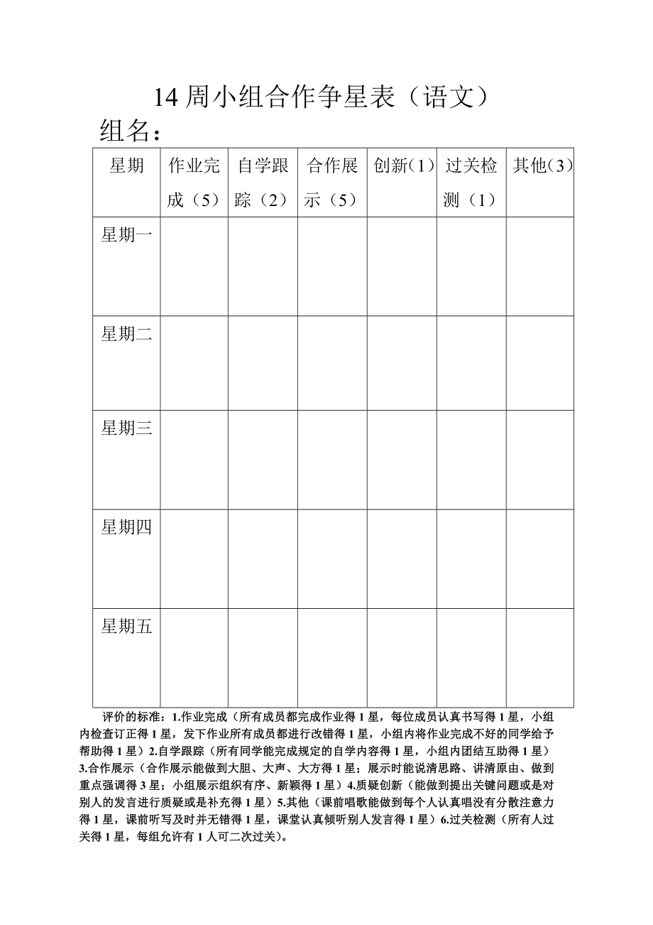 小组评分表及评分细则图片