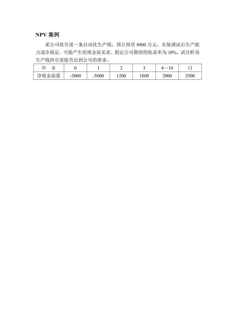 投资评价方法例题_第1页