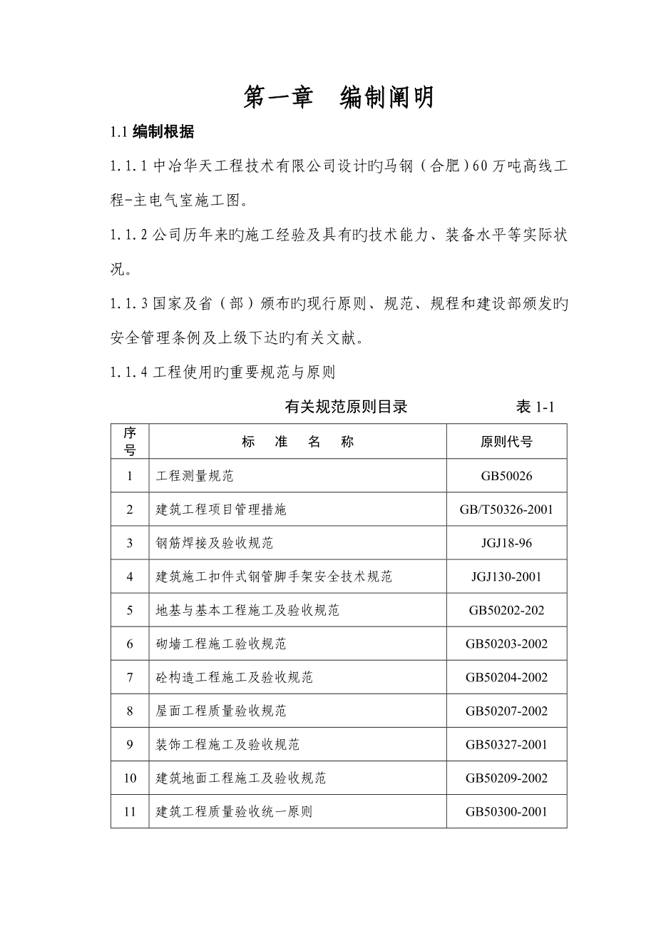 主电器室综合施工专题方案_第1页