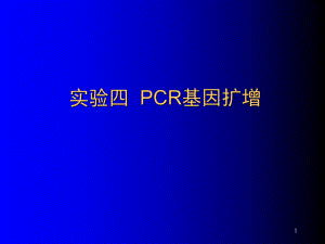 多聚酶鏈?zhǔn)椒磻?yīng)擴(kuò)增DNA片段 分享資料