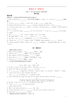 浙江省嘉興市秀洲區(qū)八年級(jí)英語(yǔ)下冊(cè)Module6HobbiesUnit1Doyoucollectanything練習(xí)（新版）外研版