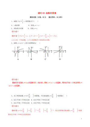 2019年高考數(shù)學(xué) 課時09 函數(shù)的圖象單元滾動精準(zhǔn)測試卷 文