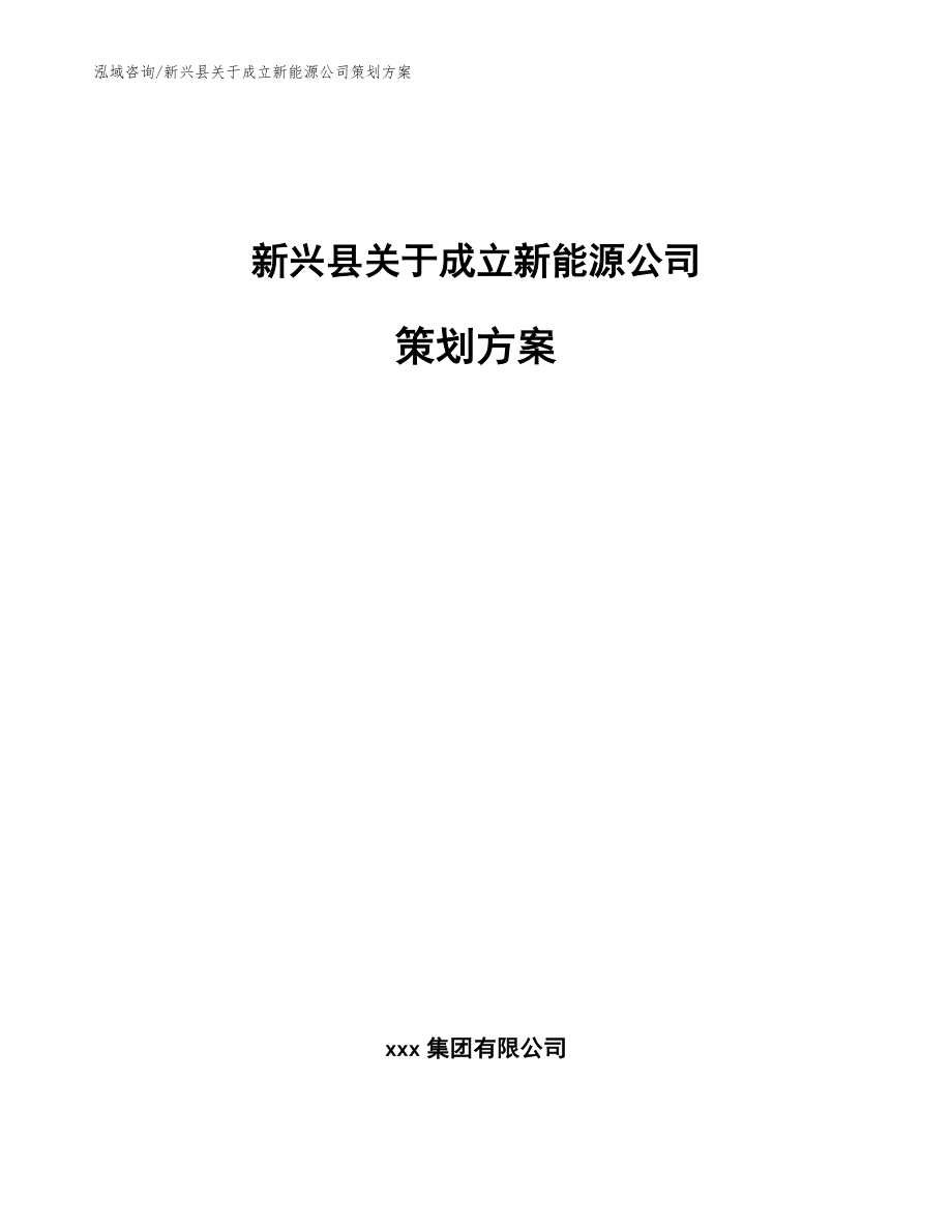 新兴县关于成立新能源公司策划方案【范文模板】_第1页