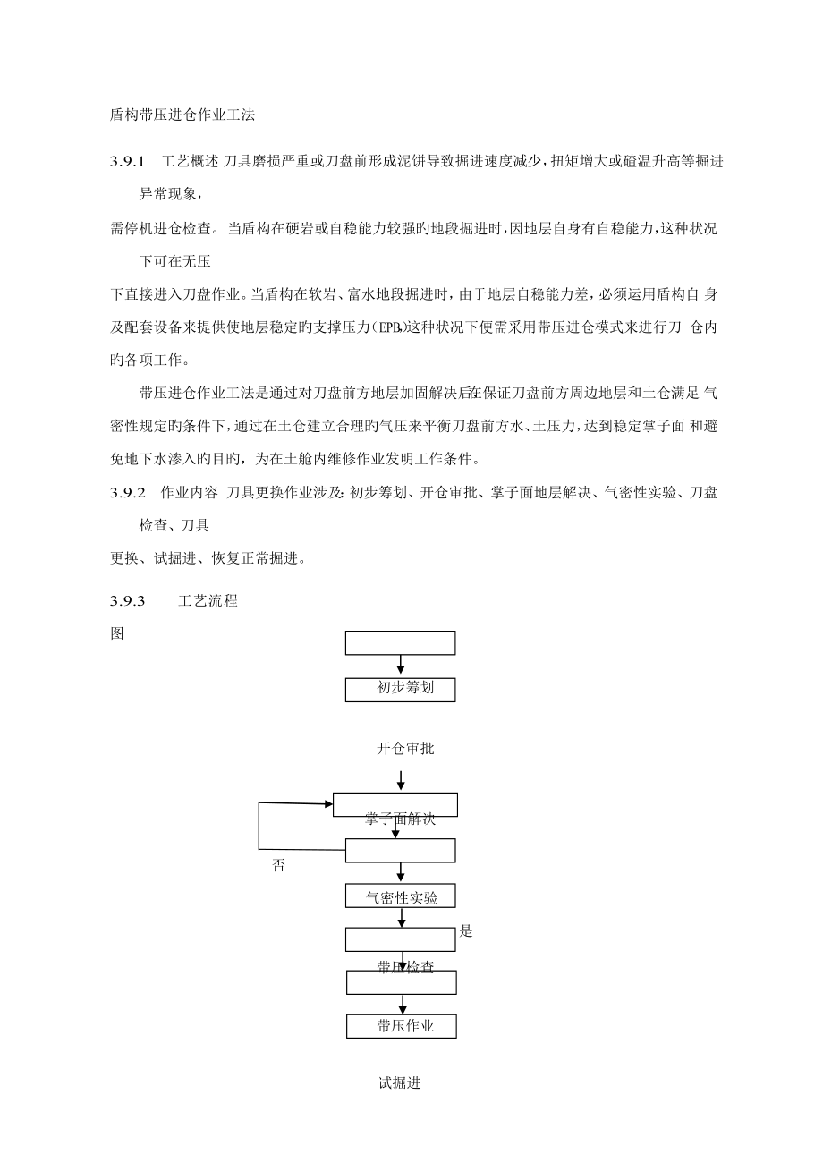 盾构带压进仓作业综合工法_第1页