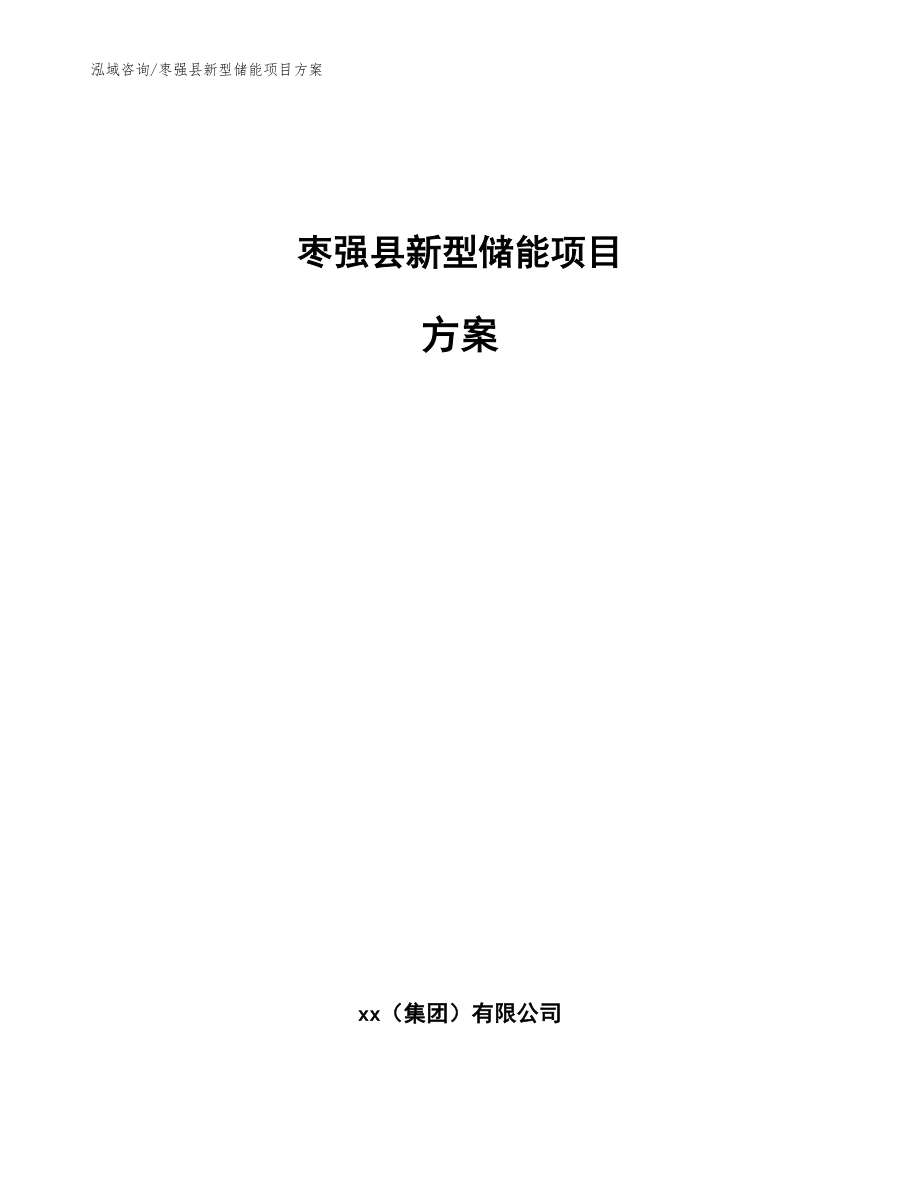 枣强县新型储能项目方案_第1页