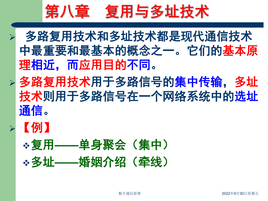 第八章 复用与多址技术_第1页