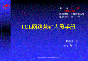 完成版TCL网络营销传播手册课件