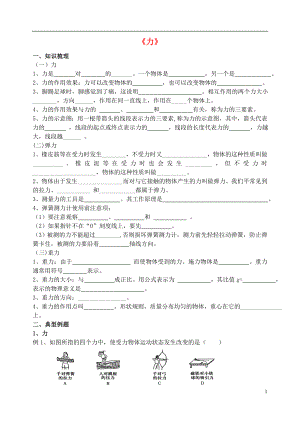 2021八年級(jí)物理下冊(cè) 7 力復(fù)習(xí)及能力提升（新版）新人教版