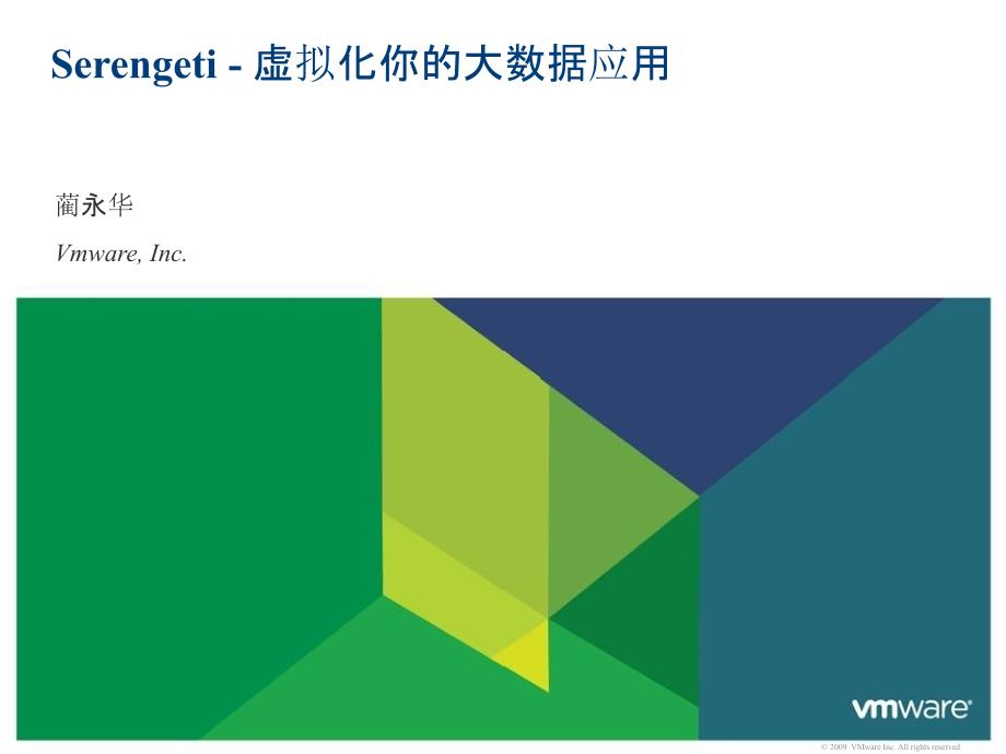 Serengei虚拟化你的大数据应用VMWare_第1页