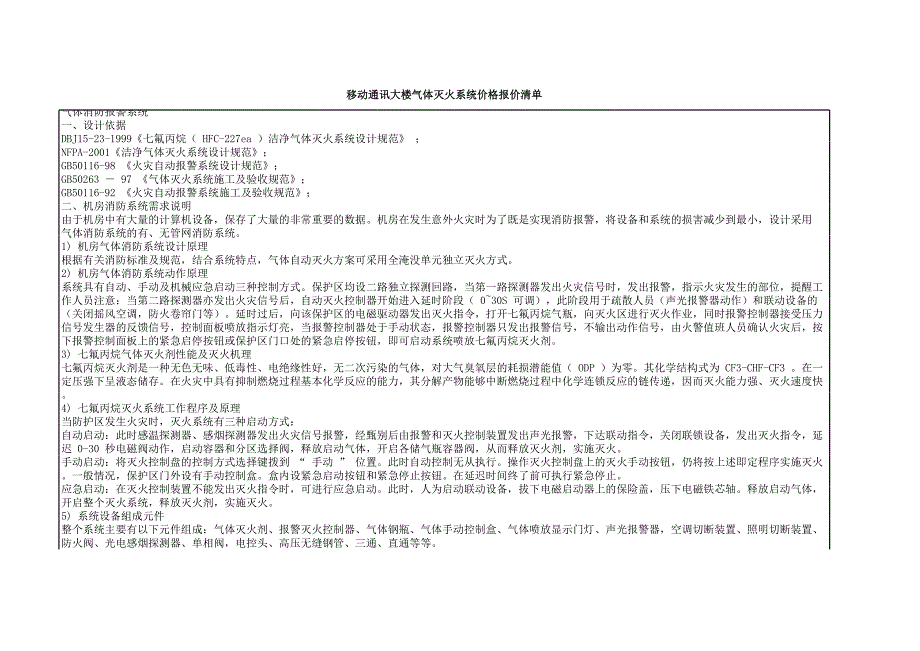 檔案館庫房自動氣體無管網消防裝置價格報價清單_第1頁