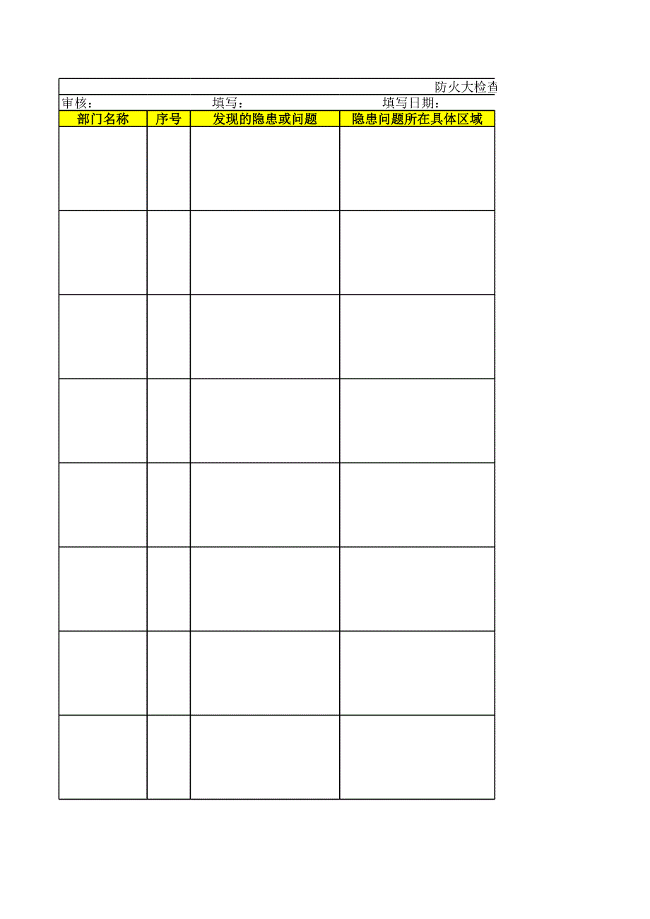 防火檢查發(fā)現(xiàn)的問題及整改措施報(bào)表_第1頁