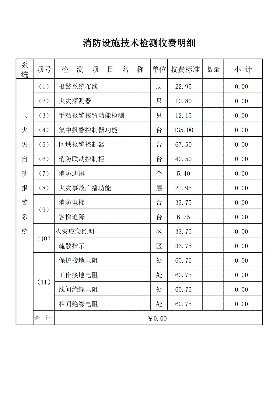 消防設(shè)施檢測(cè)報(bào)價(jià)單_第1頁(yè)