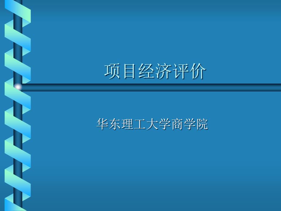 华东理工商学院《项目经济评价》_第1页