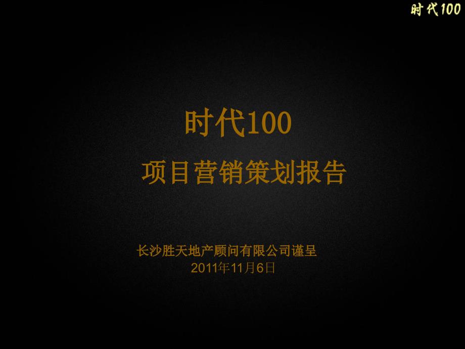 冷水江市时代项目推广方案长沙胜天地产服务机构_第1页