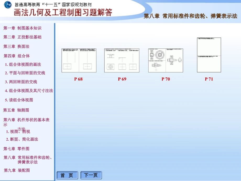 第八章+常用标准件和齿轮、弹簧表示法_第1页