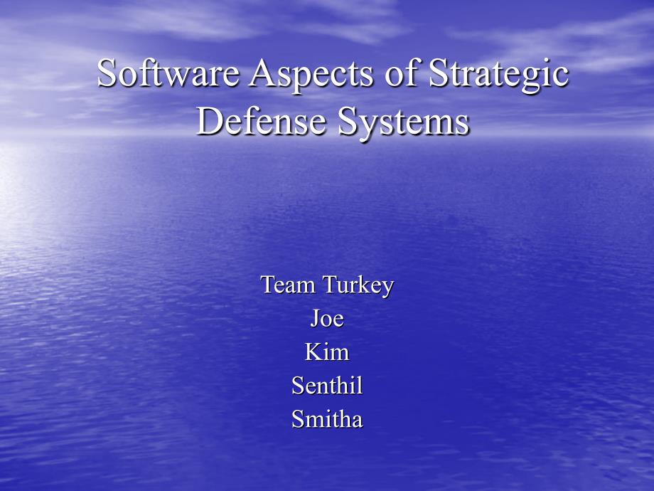 Software ects of Strategic Defense Systems_第1页