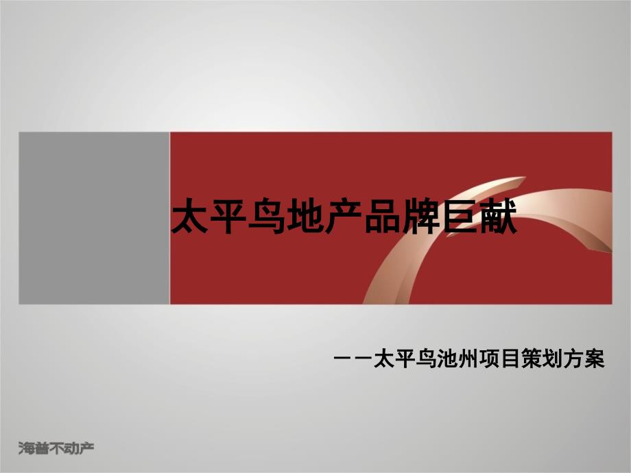 安徽池州太平鸟池州项目策划方案_第1页