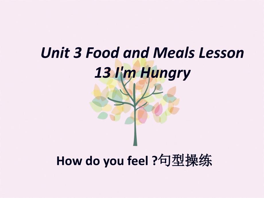 三级英语下册 Unit 3 Food and Meals Lesson 13 I&rsquom HungryHow do you feel句型素材 冀教（三起）_第1页