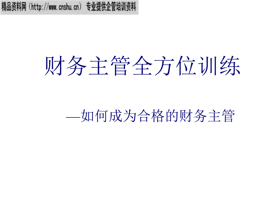 如何成为一名合格的财务主管_第1页