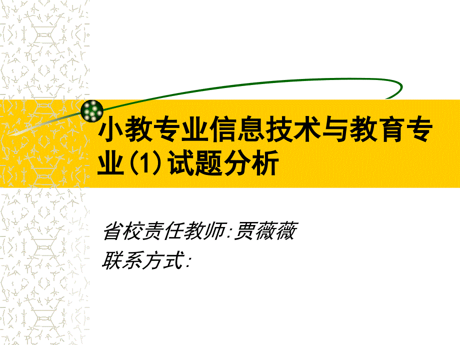 小教专业信息技术与教育专业试题_第1页