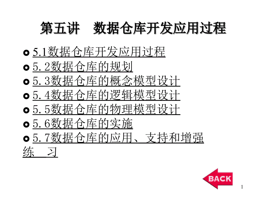 数据仓的开发应用及规划_第1页