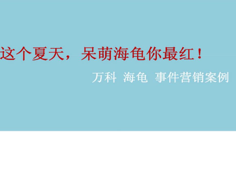 某地产双月湾营销思路——只海龟众筹_第1页