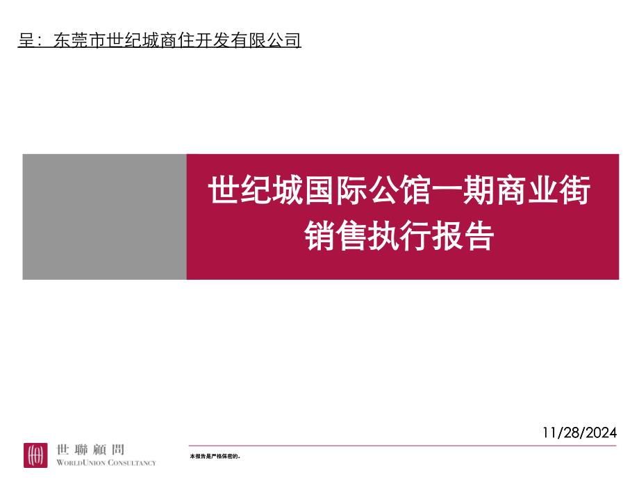 东莞市某商业街销售执行报告_第1页