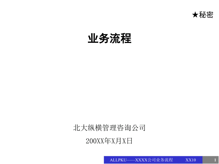 某咨询管理咨询公司为某公司做的业务流程报告_第1页