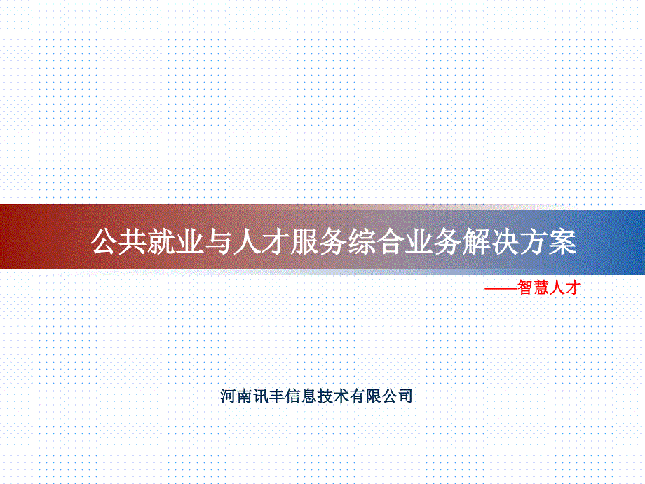 人力资源市场信息化建设整体解决方案_第1页