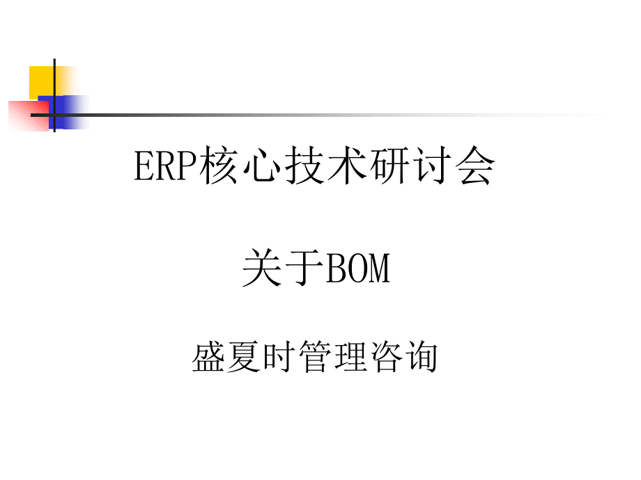 某有限公司ER核心技术研讨会关于BOM_第1页