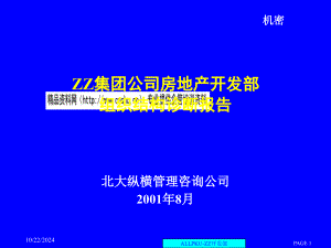 某房地產(chǎn)公司開發(fā)部組織結構診斷報告