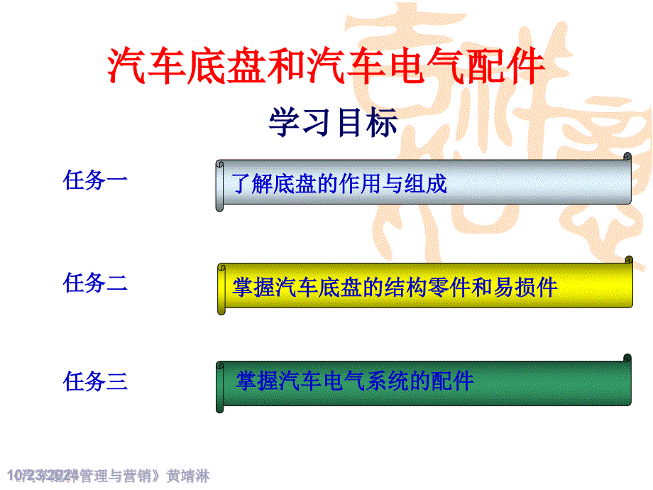 汽車(chē)底盤(pán)和電氣配件講義課件_第1頁(yè)