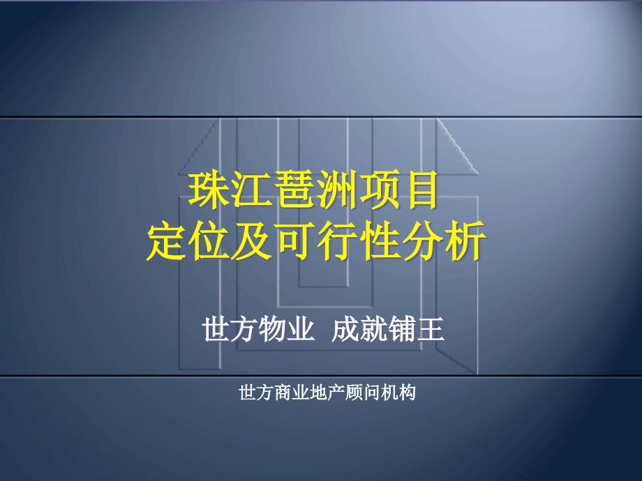 珠江琶洲项目定位及可行性报告_第1页