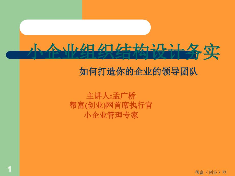 小企业组织结构设计务实_第1页