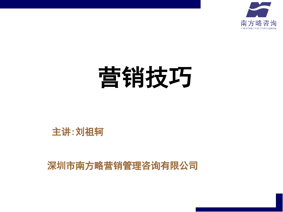 营销技巧讲义课件_第1页