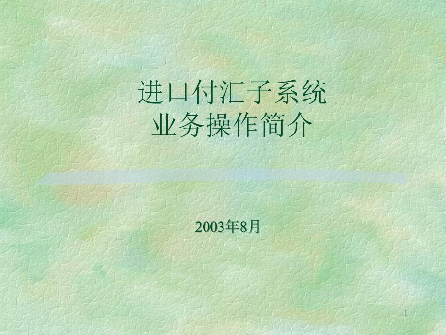 进口付汇进口报关单付汇核销系统业务需求_第1页