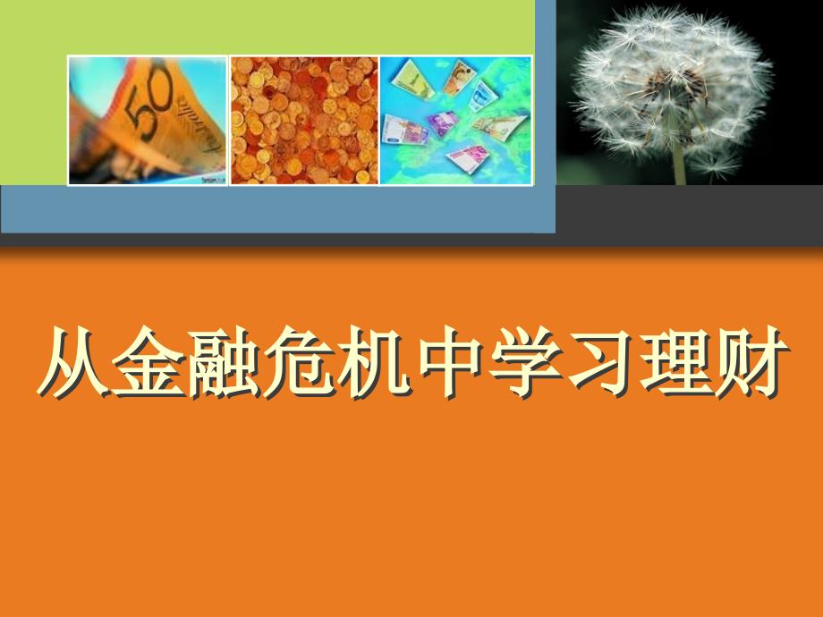 从金融危机中学习理财_第1页