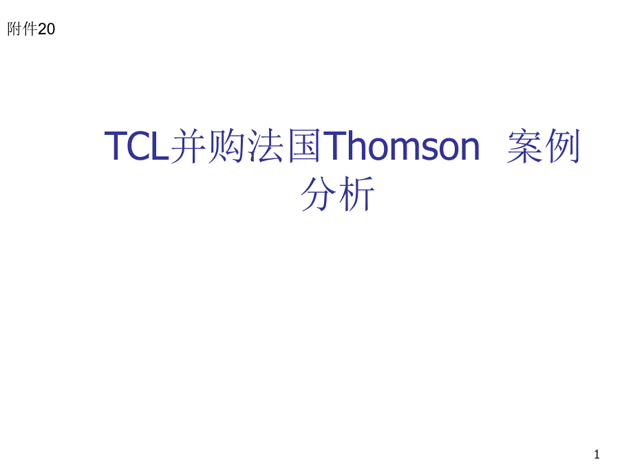 tcl并购法国Thomson(2004)_第1页