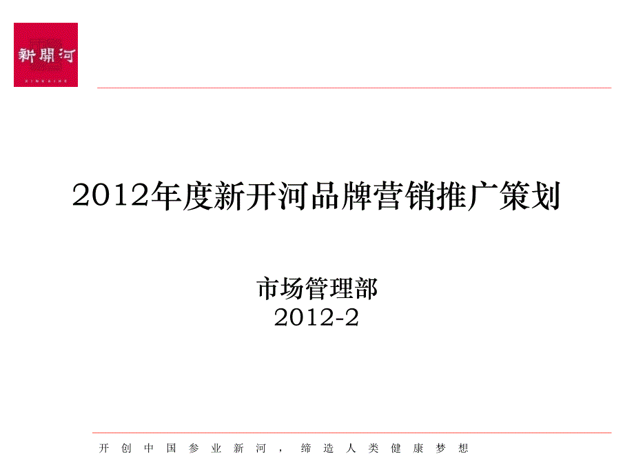 新開河品牌營銷推廣策劃_第1頁