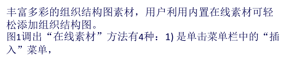 利用内置在线素材添加精美的组织结构图课件_第1页