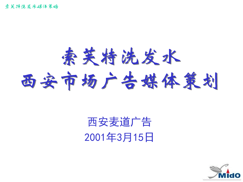 某洗发水市场广告媒体策划案_第1页