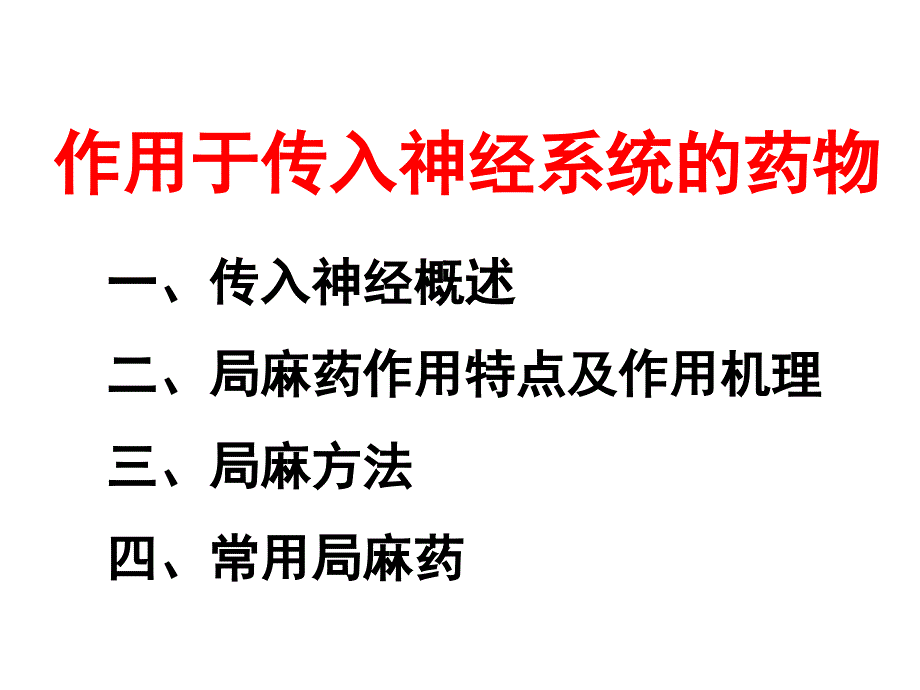 作用于传入神经系统药物局麻药应用课件_第1页