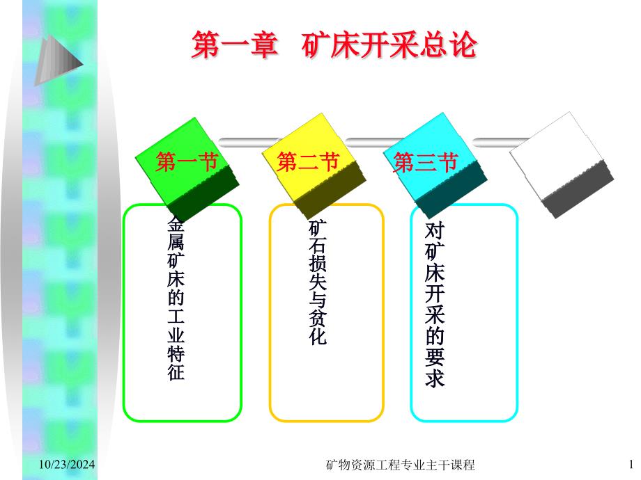 【采矿课件】ch1矿床开采总论_第1页