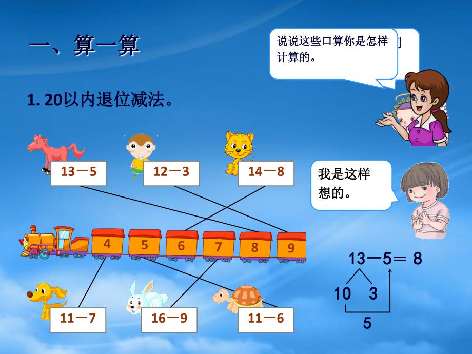 一级数学上册 加法和减法复习课件 人教_第1页