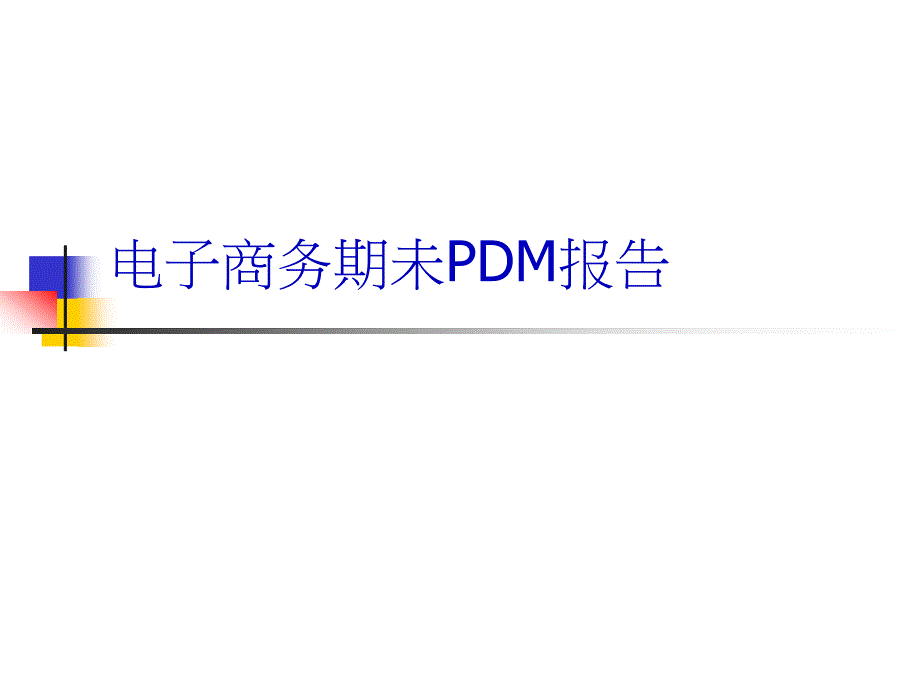 电子商务期未PDM报告PPT课件_第1页