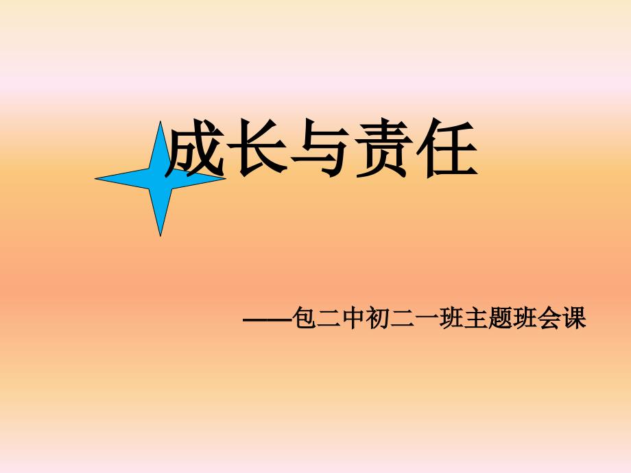 初中主题班会成长与责任PPT通用课件_第1页